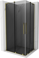 Mexen Velar L Duo Schiebedusche 90 x 80 cm, Graphit, Gold - 871-090-080-02-43-50