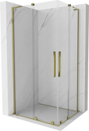 Mexen Velar L Duo skjutbar duschkabin 100 x 90 cm, transparent, guld - 871-100-090-02-03-50