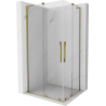 Mexen Velar L Duo cabine de douche coulissante 90 x 80 cm, transparent, dorée - 871-090-080-02-03-50