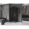 Mexen Velar L Duo lükand dušikabiin 90 x 80 cm, grafiit, kuldne - 871-090-080-02-43-50