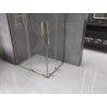 Mexen Velar L Duo cabine de douche coulissante 90 x 80 cm, transparent, dorée - 871-090-080-02-03-50
