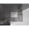 Mexen Velar L Duo sliding shower cabin 90 x 80 cm, graphite, gold - 871-090-080-02-43-50