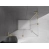 Mexen Velar L Duo sliding shower cabin 90 x 80 cm, frosted, gold - 871-090-080-02-33-50