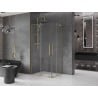 Mexen Velar L Duo cabine de douche coulissante 90 x 80 cm, transparent, dorée - 871-090-080-02-03-50