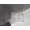 Mexen Velar L Duo cabine de douche coulissante 90 x 80 cm, transparent, dorée - 871-090-080-02-03-50