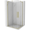 Mexen Velar L Duo liuguksega dušinurk 90 x 80 cm, läbipaistev, kuldne harjatud - 871-090-080-02-03-55