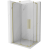 Mexen Velar L Duo cabine de douche coulissante 100 x 90 cm, transparent, doré brossé - 871-100-090-02-03-55