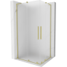 Mexen Velar L Duo liuguks dušinurk 90 x 80 cm, härmatis, kuldne harjatud - 871-090-080-02-33-55