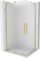 Mexen Velar L Duo klizni tuš kabina 90 x 80 cm, mraz, zlatna brušena - 871-090-080-02-33-55