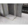 Mexen Velar L Duo liuguks dušinurk 90 x 80 cm, härmatis, kuldne harjatud - 871-090-080-02-33-55