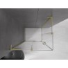 Mexen Velar L Duo kabina prysznicowa rozsuwana 100 x 90 cm, transparent, złota szczotkowana - 871-100-090-02-03-55