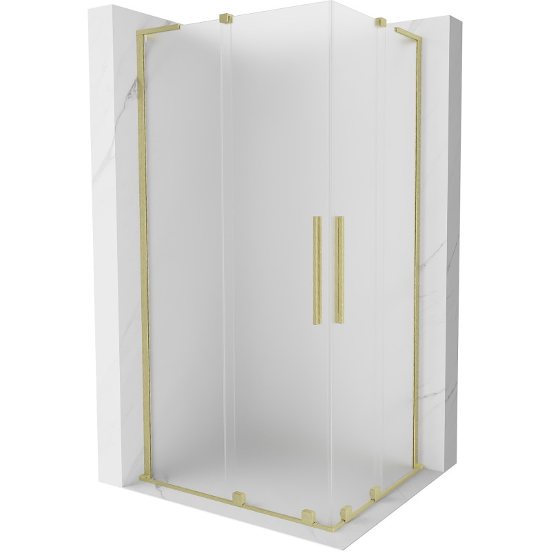 Mexen Velar L Duo liuguksega dušinurk 100 x 90 cm, jäätunud, kuldne harjatud - 871-100-090-02-33-55