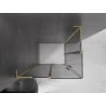 Mexen Velar L Duo sliding shower cabin 100 x 90 cm, graphite, brushed gold - 871-100-090-02-43-55
