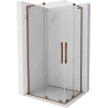 Mexen Velar L Duo klizni tuš kabina klizna 90 x 80 cm, prozirno, ružičasto zlato - 871-090-080-02-03-60