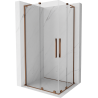Mexen Velar L Duo cabine de douche coulissante 100 x 90 cm, transparent, or rose - 871-100-090-02-03-60