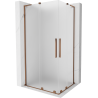 Mexen Velar L Duo lükand dušinurk 90 x 80 cm, härmas, roosa kuld - 871-090-080-02-33-60