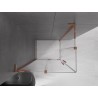 Mexen Velar L Duo kabina prysznicowa rozsuwana 90 x 80 cm, transparent, różowe złoto - 871-090-080-02-03-60