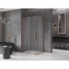 Mexen Velar L Duo lükand dušinurk 90 x 80 cm, härmas, roosa kuld - 871-090-080-02-33-60