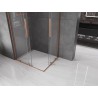 Mexen Velar L Duo lükandustega dušikabiin 100 x 90 cm, läbipaistev, harjatud vask - 871-100-090-02-03-65