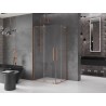 Mexen Velar L Duo lükandustega dušikabiin 100 x 90 cm, läbipaistev, harjatud vask - 871-100-090-02-03-65