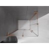 Mexen Velar L Duo lükandustega dušikabiin 100 x 90 cm, läbipaistev, harjatud vask - 871-100-090-02-03-65