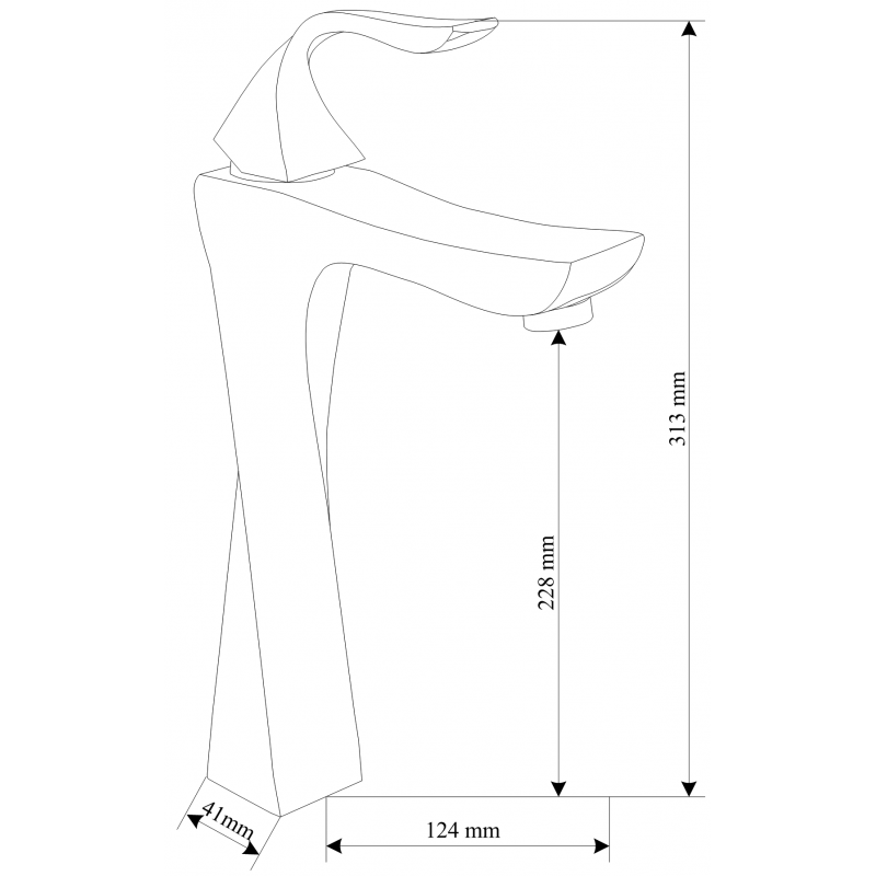 Mexen Estrella R02 badkarsset, krom - 72313R02-00