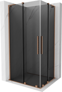 Mexen Velar L Duo klizna tuš kabina klizna 100 x 90 cm, grafit, brušeni bakar - 871-100-090-02-43-65