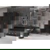 Mexen Velar L Duo Duschkabine Schiebetür 100 x 90 cm, Graphit, gebürstetes Kupfer - 871-100-090-02-43-65