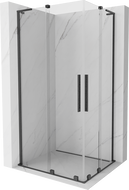 Mexen Velar L Duo Duschkabine schiebbar 90 x 80 cm, transparent, gun gray gebürstet - 871-090-080-02-03-66