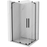 Mexen Velar L Duo cabine de douche coulissante 90 x 80 cm, transparent, noire - 871-090-080-02-03-70
