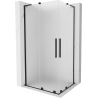 Mexen Velar L Duo bīdāmā dušas kabīne 90 x 80 cm, sals, melna - 871-090-080-02-33-70