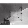 Mexen Velar L Duo drsna tuš kabina 90 x 80 cm, prozorna, črna - 871-090-080-02-03-70