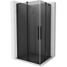 Mexen Velar L Duo sliding shower cabin 100 x 90 cm, graphite, black - 871-100-090-02-43-70