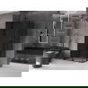 Mexen Velar L Duo Duschkabine, verschiebbar, 100 x 90 cm, Graphit, Schwarz - 871-100-090-02-43-70