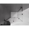 Mexen Velar L Duo kabina prysznicowa rozsuwana 100 x 90 cm, szron, czarna - 871-100-090-02-33-70