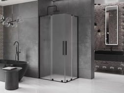 Mexen Velar L Ντουζιέρα Duo συρόμενη καμπίνα 90 x 80 εκ., θαμπή, μαύρη