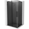 Mexen Velar L Duo skjutdörr duschkabin 90 x 80 cm, grafit, svart - 871-090-080-02-43-70