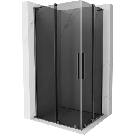 Mexen Velar L Duo Duschkabine, Schiebetür 90 x 80 cm, graphit, Gun Metal - 871-090-080-02-43-95