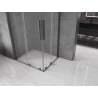 Mexen Velar L Duo cabine de douche coulissante 90 x 80 cm, verre dépoli, gun metal - 871-090-080-02-33-95