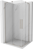 Mexen Velar L Duo kliznička kabina s kliznim vratima 90 x 80 cm, prozirna, brušeni nikal - 871-090-080-02-03-97