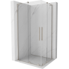 Mexen Velar L Duo douchecabine schuifbaar 100 x 90 cm, transparant, geborsteld nikkel - 871-100-090-02-03-97