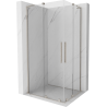 Mexen Velar L Duo sliding shower enclosure 100 x 90 cm, transparent, brushed nickel - 871-100-090-02-03-97