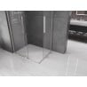 Mexen Velar L Duo sliding shower enclosure 100 x 90 cm, transparent, brushed nickel - 871-100-090-02-03-97