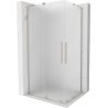 Mexen Velar L Duo kabina prysznicowa rozsuwana 100 x 90 cm, szron, nikiel szczotkowany - 871-100-090-02-33-97