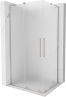 Mexen Velar L Dvostruka klizna tuš kabina 100 x 90 cm, mat, brušeni nikal - 871-100-090-02-33-97