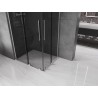 Mexen Velar L Duo drsna tuš kabina 100 x 90 cm, grafit, brušeni nikel - 871-100-090-02-43-97