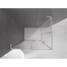 Mexen Velar L Duo drsna pršna kabina 100 x 90 cm, prozorna, brušeni nikelj - 871-100-090-02-03-97
