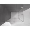 Mexen Velar L Duo sliding shower enclosure 90 x 80 cm, transparent, brushed nickel - 871-090-080-02-03-97