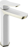 Mexen Lerma batteria lavabo alta, bianca/dorata - 74310-25