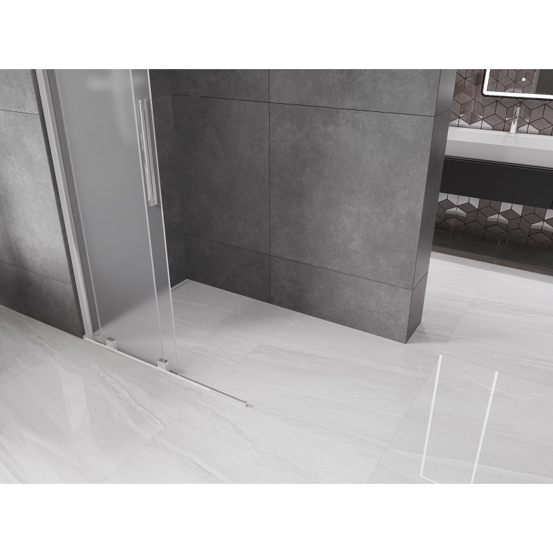 Mexen Velar ścianka prysznicowa rozsuwana Walk-in 70 x 200 cm, szron 8 mm, chrom - 871-070-000-33-01